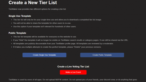 Create a ауе Tier List - TierMaker
