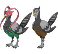 Unfezant — fully evolved flying types option 73
