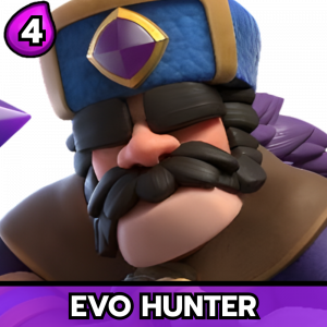 Evo Hunter — All Clash Royale Cards - [Hero Barbarian Barrel] option 48