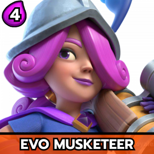 Evo Musketeer — All Clash Royale Cards - [Hero Barbarian Barrel] option 55
