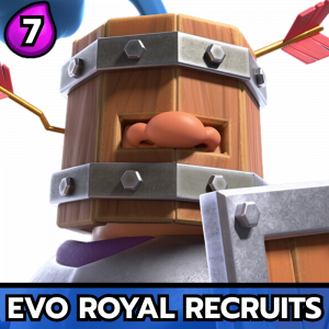 Evo Royal Recruits — All Clash Royale Cards - [Hero Barbarian Barrel] option 60