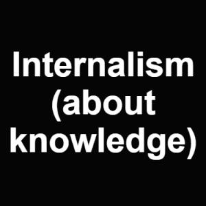 Internalism About Knowledge — Philosophical theories option 56