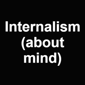 Internalism About Mind — Philosophical theories option 57