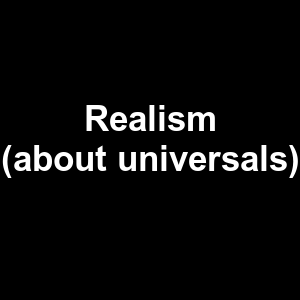 Realism About Universals — Philosophical theories option 105