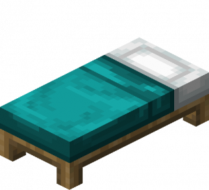 Cyan Bed — Every single block and item in minecraft 26.3 option 281