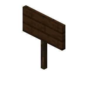 Dark Oak Sign 0 — Every single block and item in minecraft 26.3 option 309