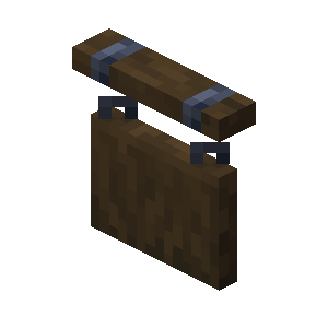Dark Oak Wall Hanging Sign Je1 — Every single block and item in minecraft 26.3 option 313