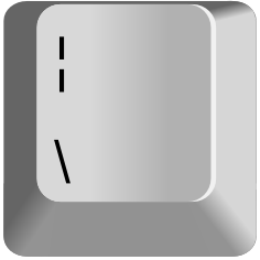 Backslash — every keyboard key option 40