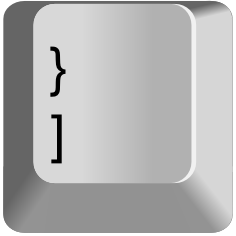 Bracket Close — every keyboard key option 41