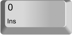 Keypad 0 — every keyboard key option 82