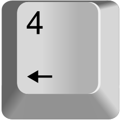 Keypad 4 — every keyboard key option 86