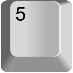 Keypad 5 — every keyboard key option 87