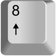 Keypad 8 — every keyboard key option 90
