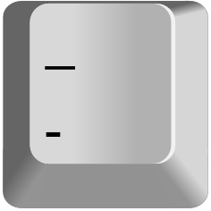Minus — every keyboard key option 98