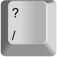 Slash Questionmark — every keyboard key option 47