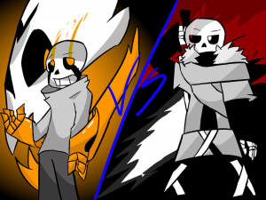 Deltasansvscrosssansbyna1019thedroiddb5bbxx Fullview — Undertale AU Ship Tier List option 55