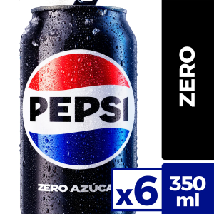 Pack 6 Un Bebida Pepsi Zero 350 Ml — Bebidas en Lata Chile option 2