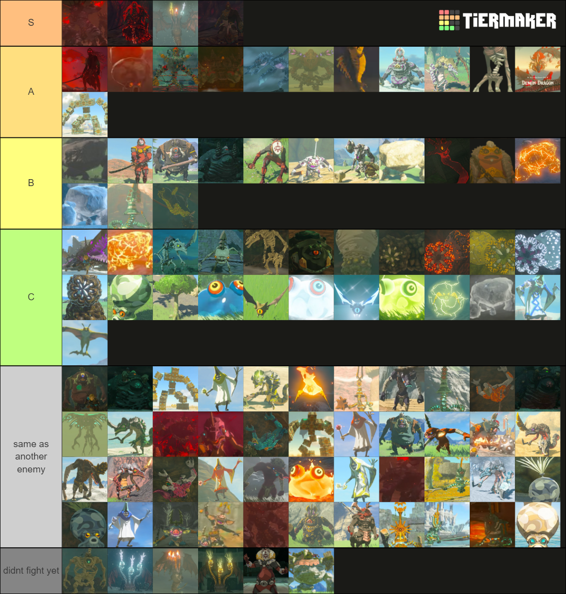 Totk Enemy Tier List Community Rankings Tiermaker 2968