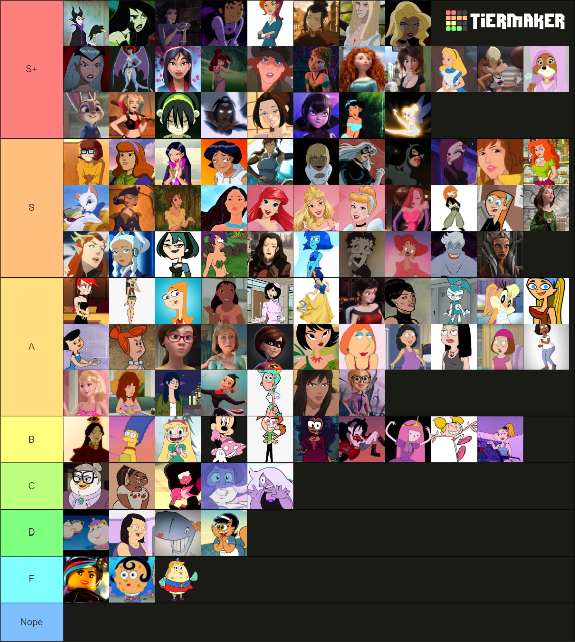 Toon Babes Tier List (Community Rankings) - TierMaker