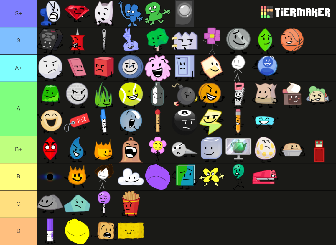 (100) BFDI Characters Tier List (Community Rankings) - TierMaker