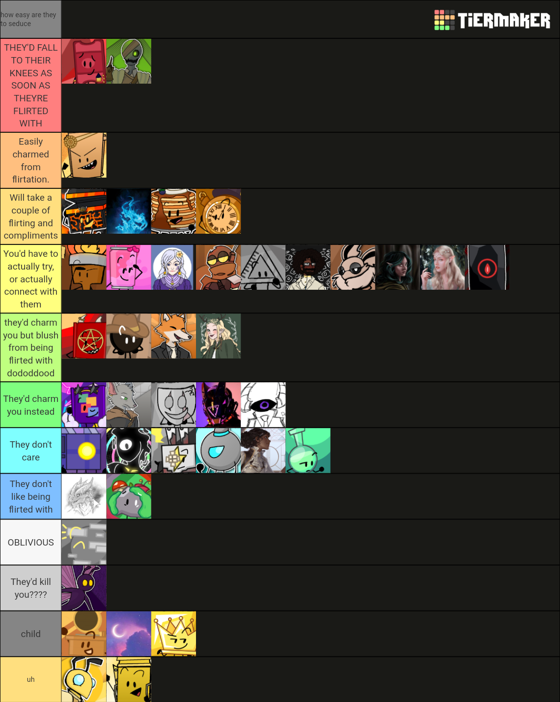 Glyde's Original Characters Tier List (Community Rankings) - TierMaker