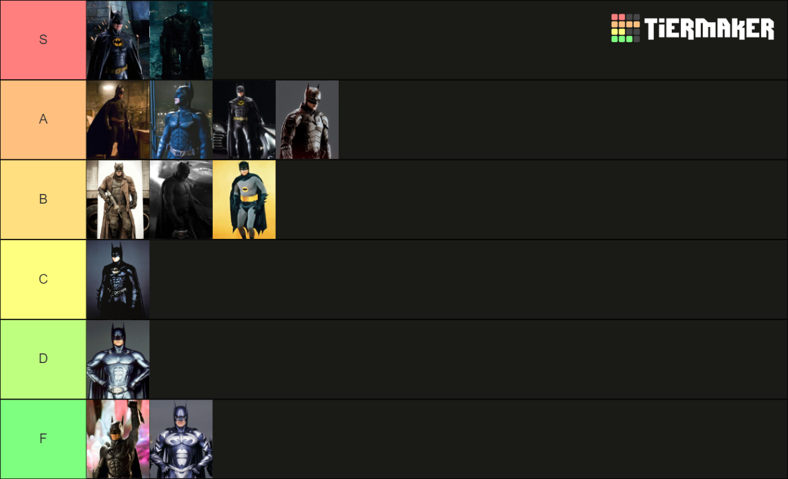 live-action-batsuits-tier-list-community-rankings-tiermaker