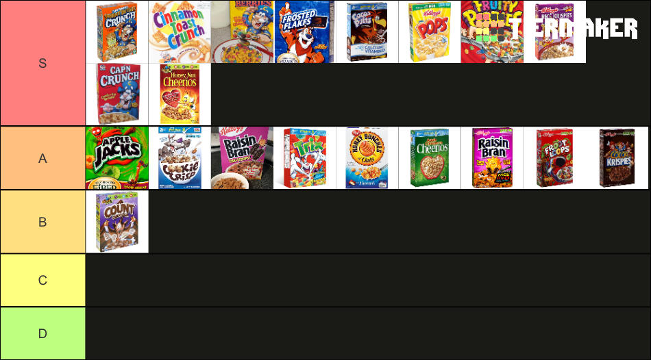 Best Cereals Tier List Rankings) TierMaker