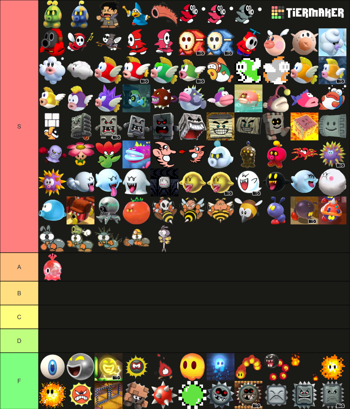 Super Mario Enemies Tier List Community Rankings TierMaker