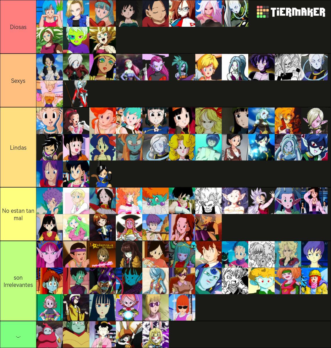 Dragon Ball Waifus Tier List (Community Rankings) - TierMaker