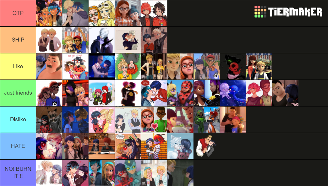 Miraculous ships Tier List Rankings) TierMaker