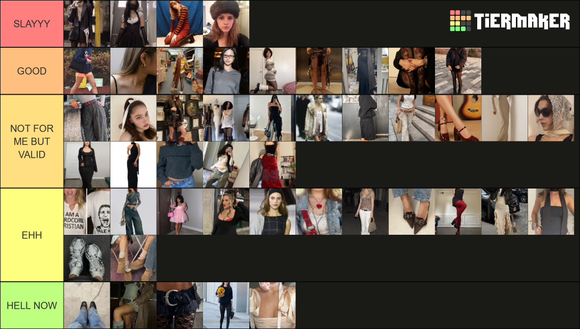 fashion trends 2023 Tier List Rankings) TierMaker
