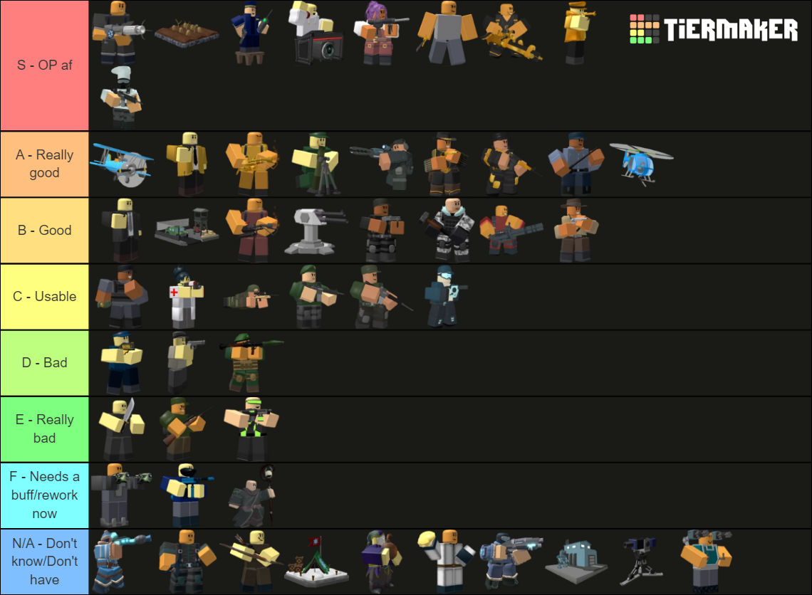 TDS towers 2024 Tier List Rankings) TierMaker