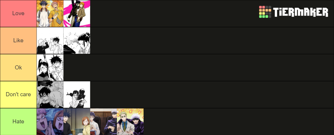 Jujutsu kaisen ships Tier List (Community Rankings) - TierMaker