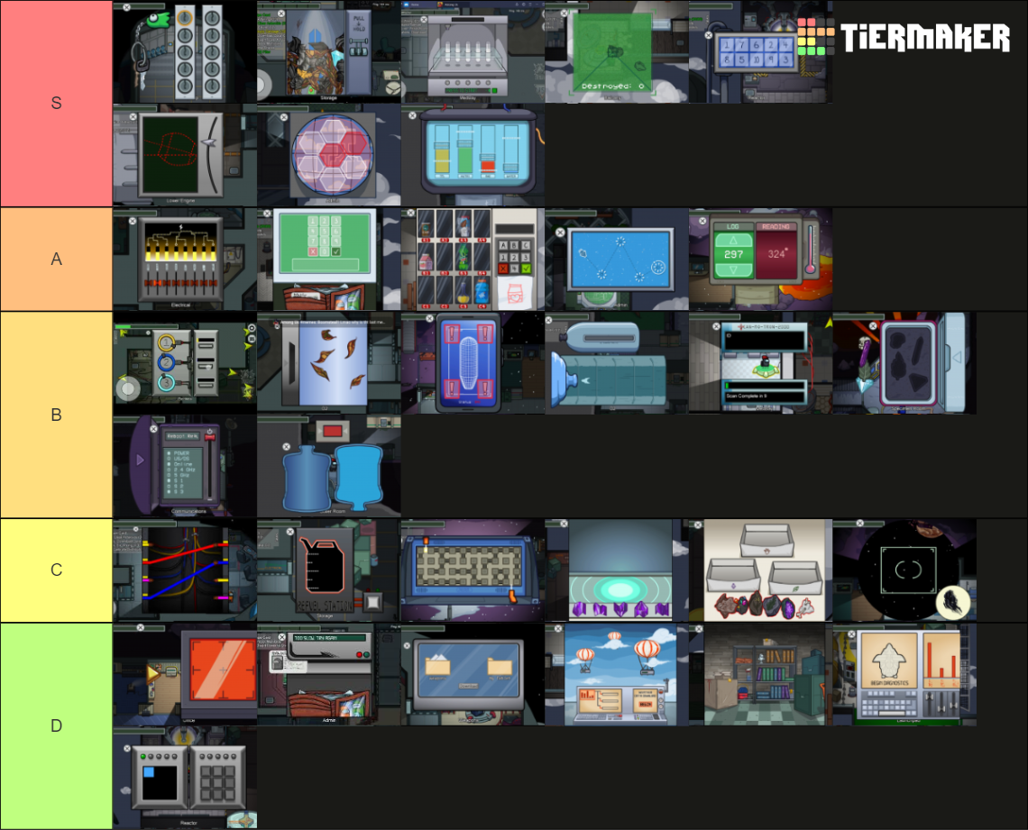 Among us Task Tier List (Community Rankings) - TierMaker