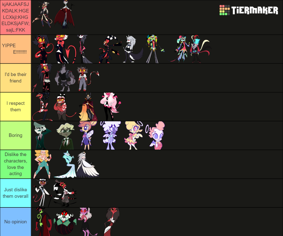 Helluva boss characters Tier List (Community Rankings) - TierMaker