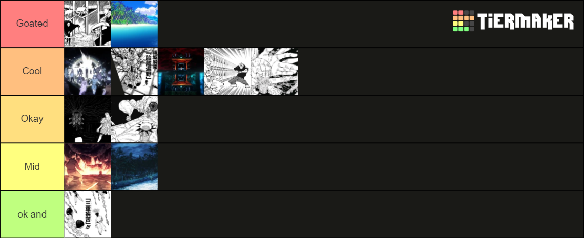 Jujutsu Kaisen Domain Expansions Tier List (Community Rankings) - TierMaker