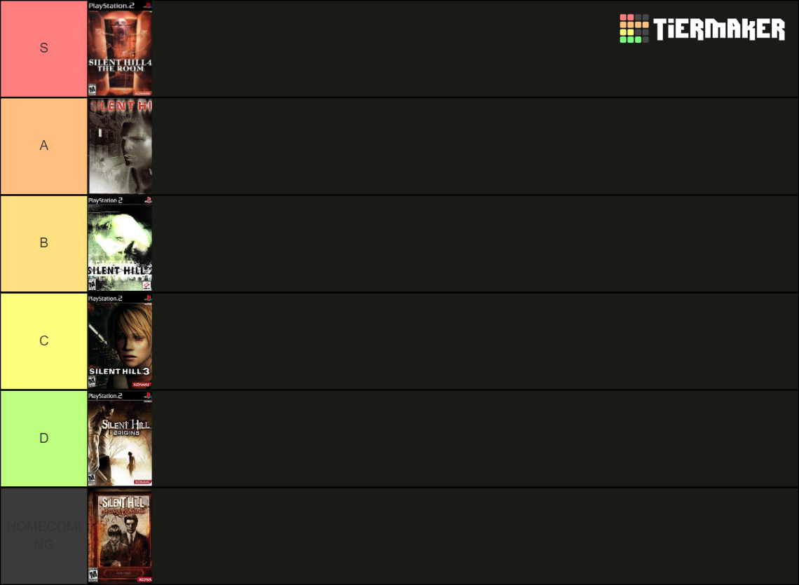 Silent Hill Games Tier List (Community Rankings) - TierMaker