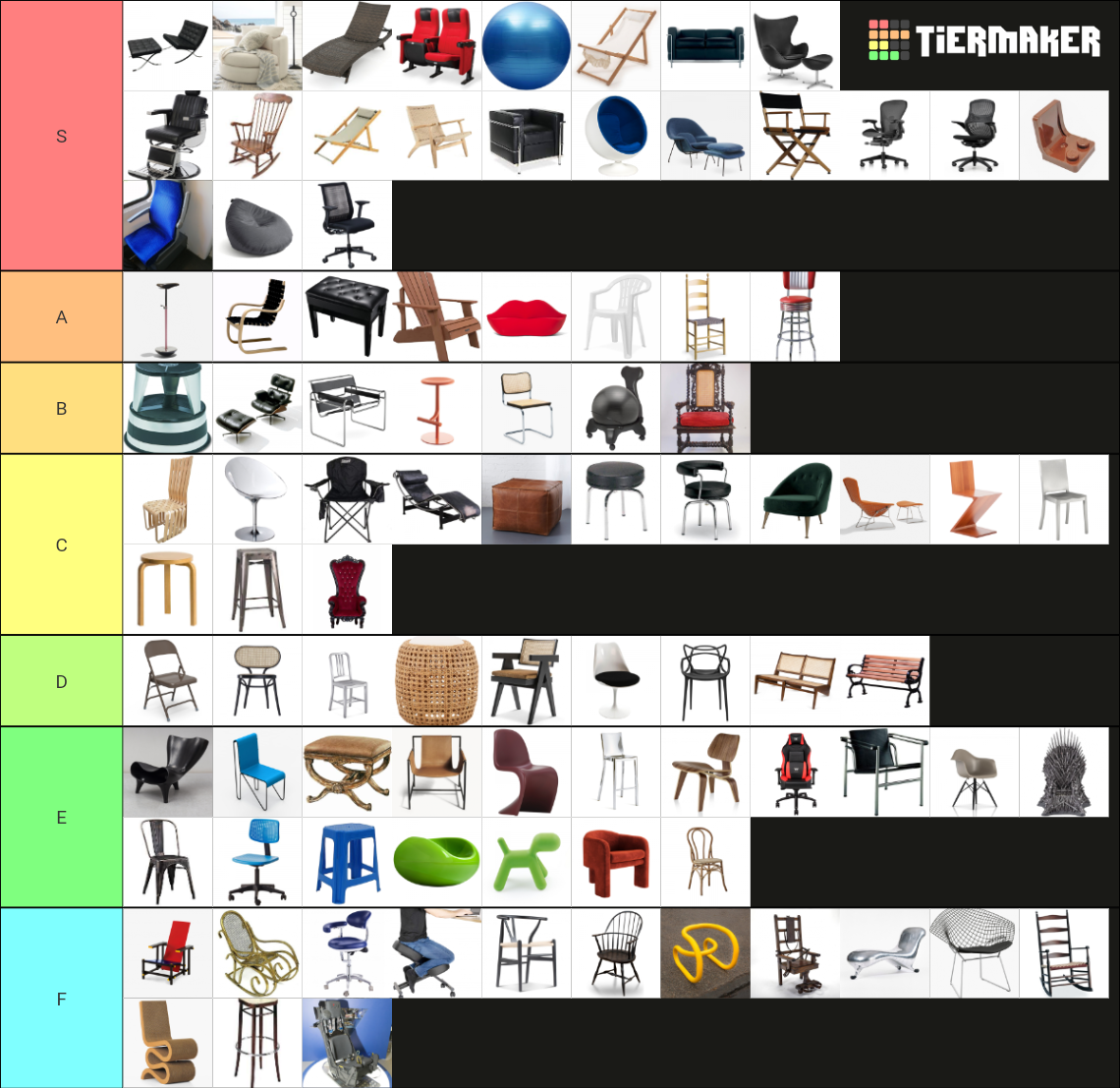 Chair Tier List Rankings) TierMaker