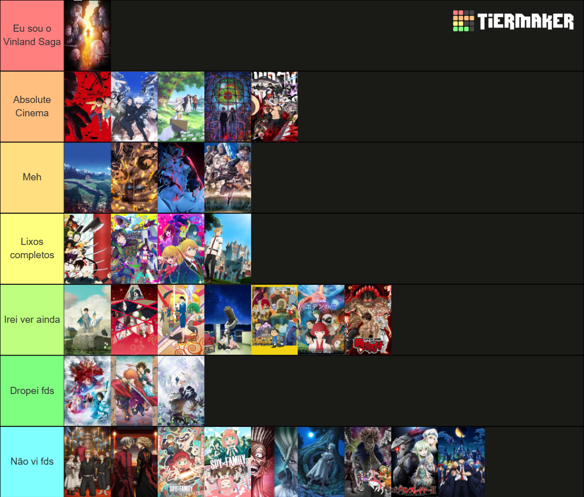 Anime Year 2023 (300+) [TV Shows/Movies/ONA/OVA] Tier List