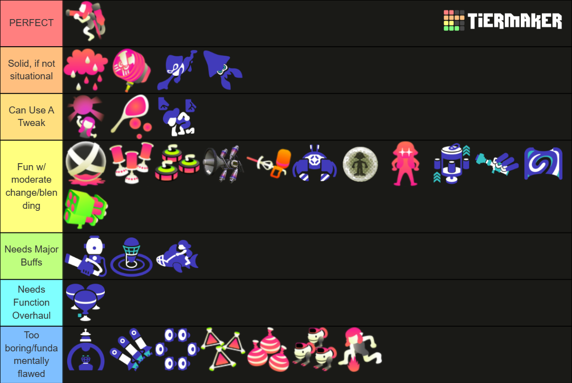 Splatoon All Special Weapons Tier List (Community Rankings) - TierMaker