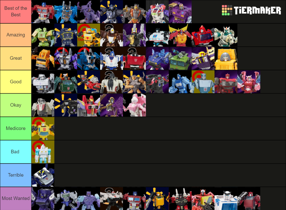 Transformers Legacy + War For Cybertron COMPLETE Tierlist Tier List ...