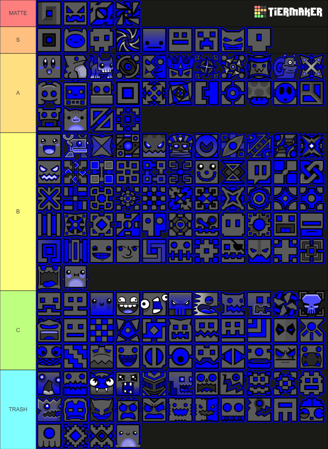 Geometry Dash Cube Icons (2.2 Included) Tier List (Community Rankings ...