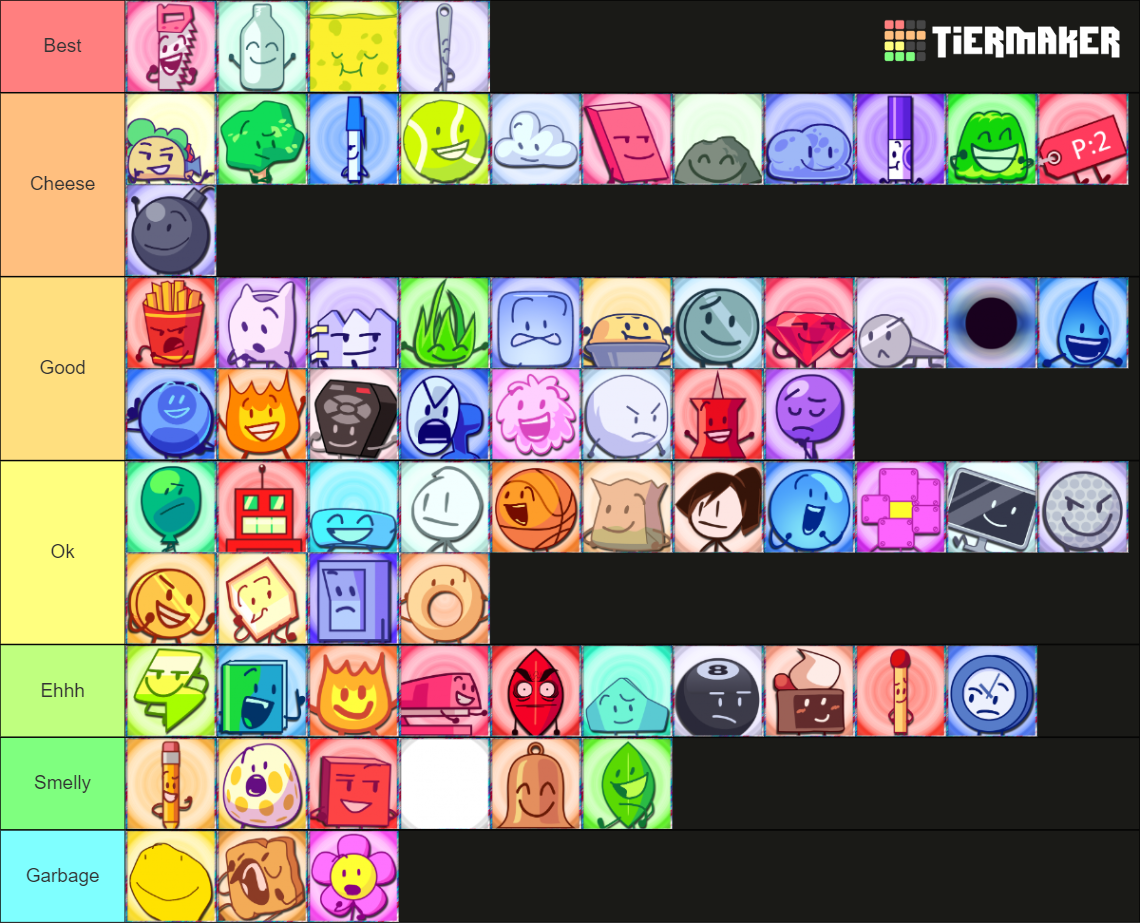 BFB Voting Icons - 69 Total Characters (BFTS 4 Portraits) Tier List ...