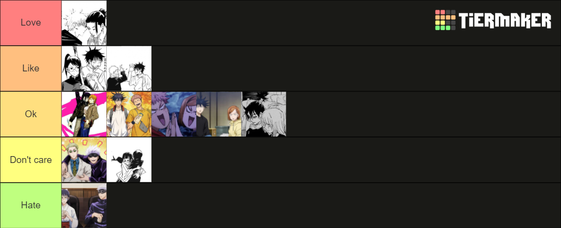 Jujutsu kaisen ships Tier List (Community Rankings) - TierMaker