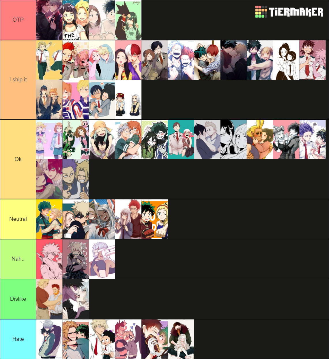 My Hero Academia Ships - Bnha Ships Tier List (Community Rankings ...