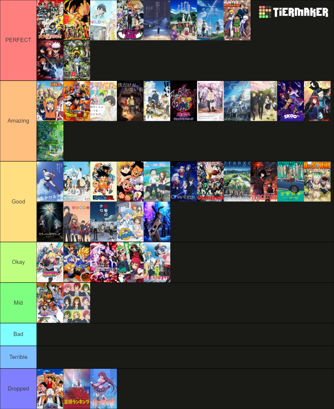 Ultimate Anime (700) V2 Tier List (Community Rankings) - TierMaker