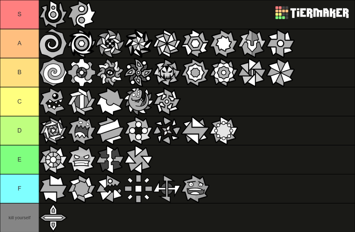 Geometry Dash (Balls onces) Tier List (Community Rankings) - TierMaker