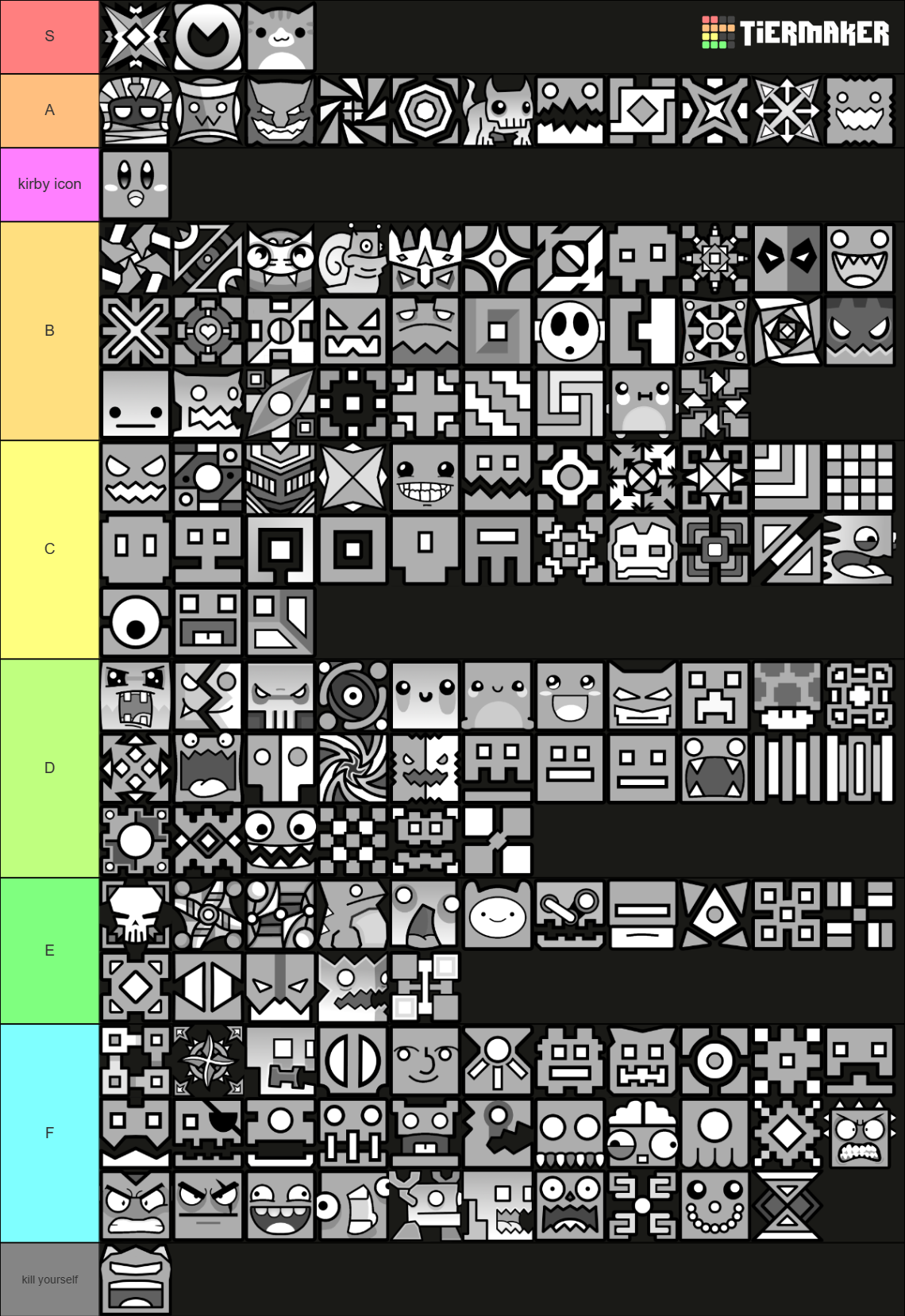 Geometry Dash Cubes Tier List (Community Rankings) - TierMaker