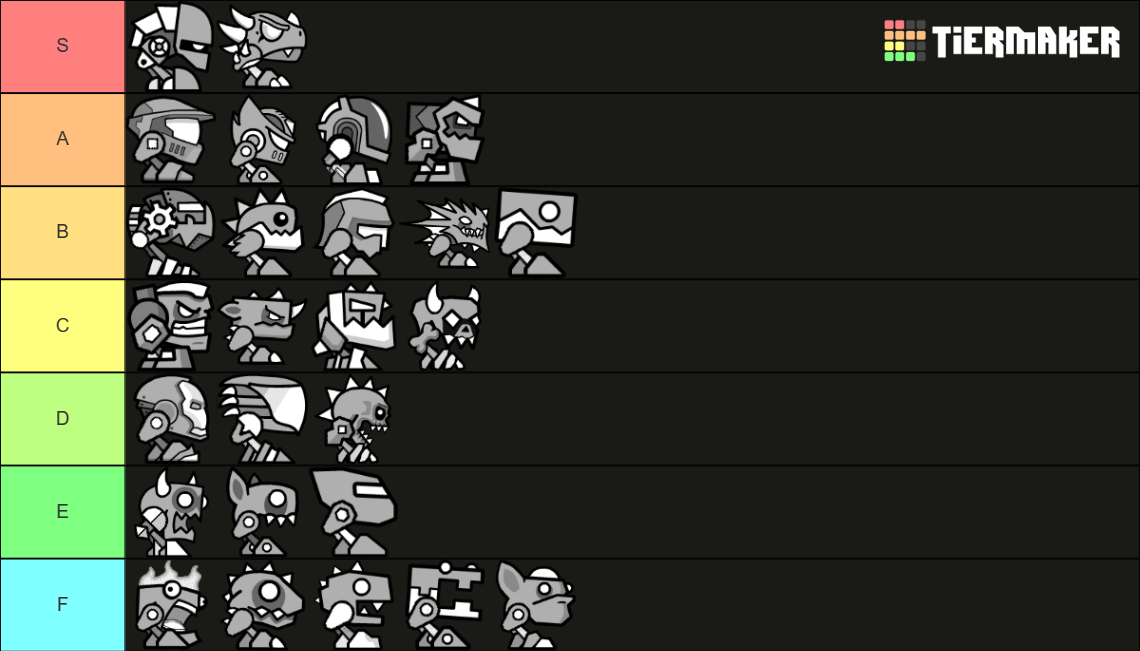Robots in Geometry Dash Tier List Rankings) TierMaker