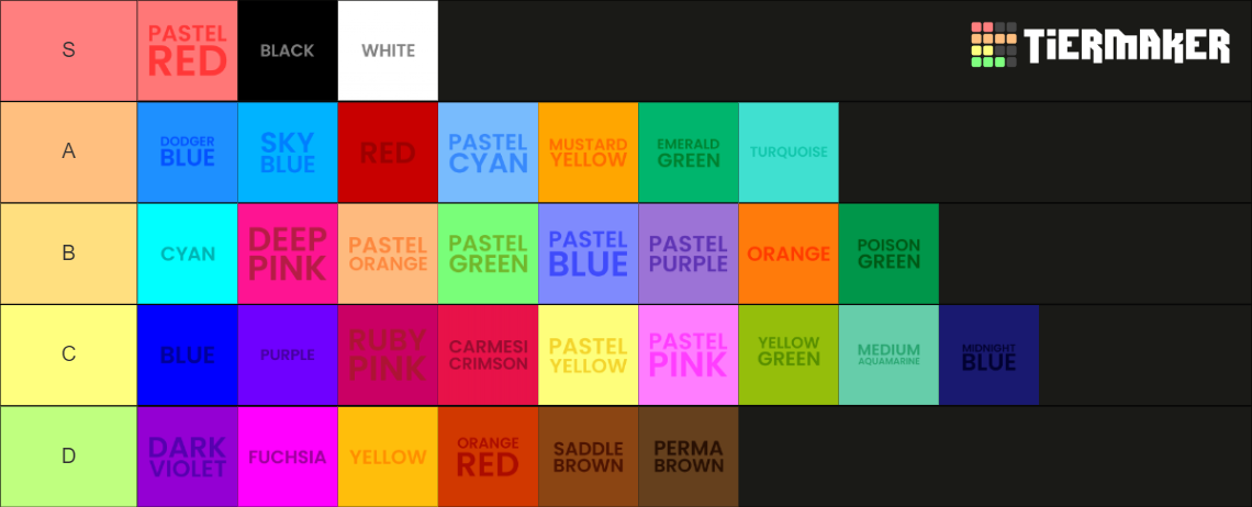 ultimate-color-tier-list-community-rankings-tiermaker